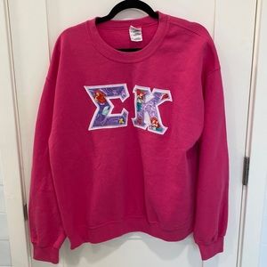 Sigma Kappa Pink Little Mermaid Double Stitch Sweatshirt 💜